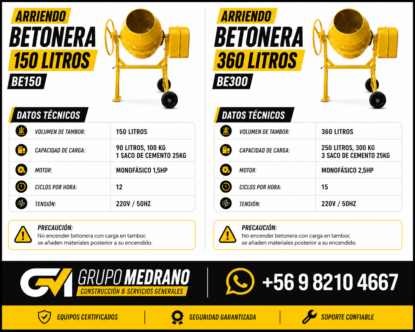 Betonera 150 litros