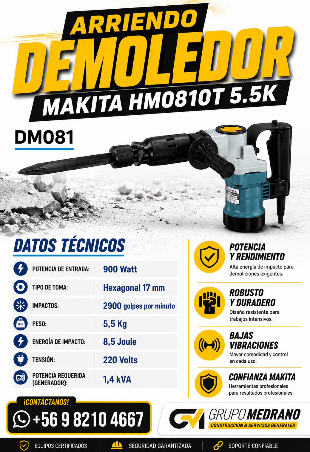 Cango demoledor Makita
