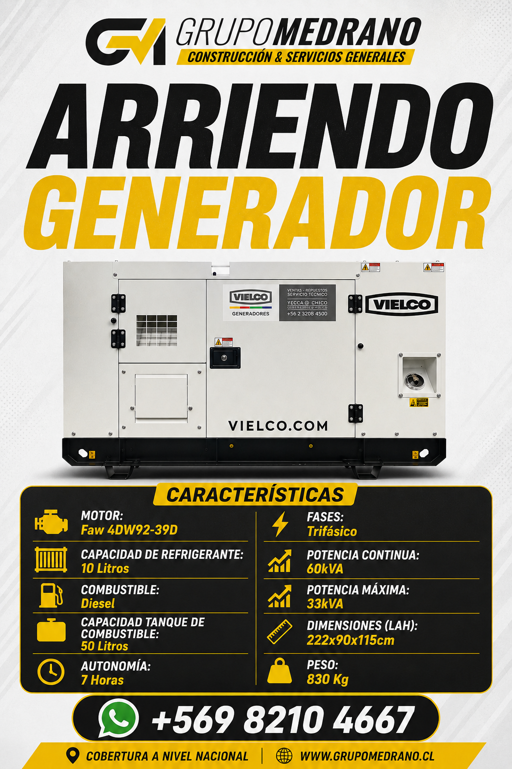 Generador FAW GS33FLC 60kVA