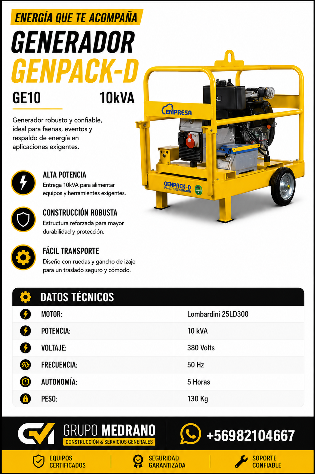 Generador Genpack-D GE10