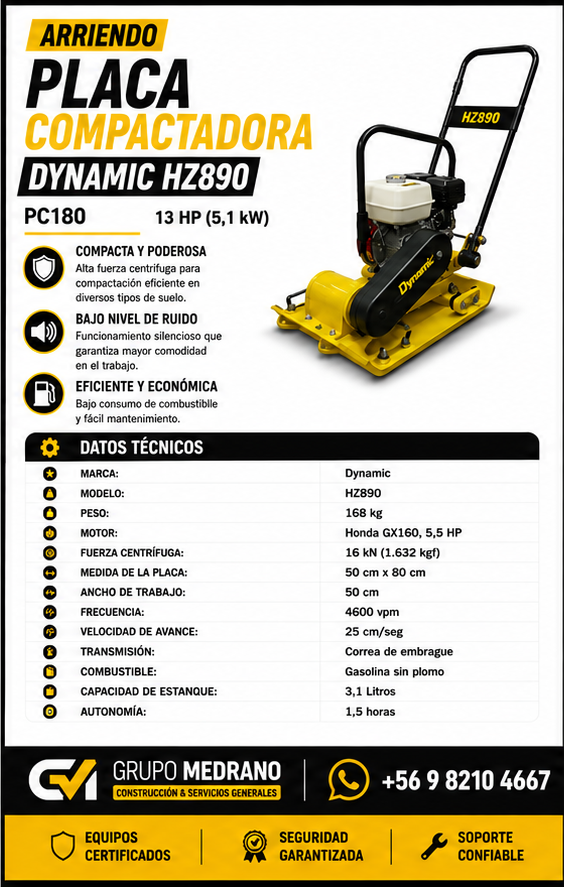 Placa compactadora Dynamic HZ890