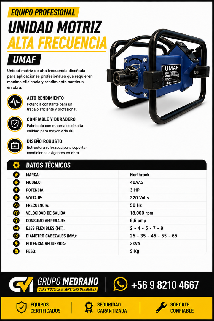 Unidad motriz alta frecuencia