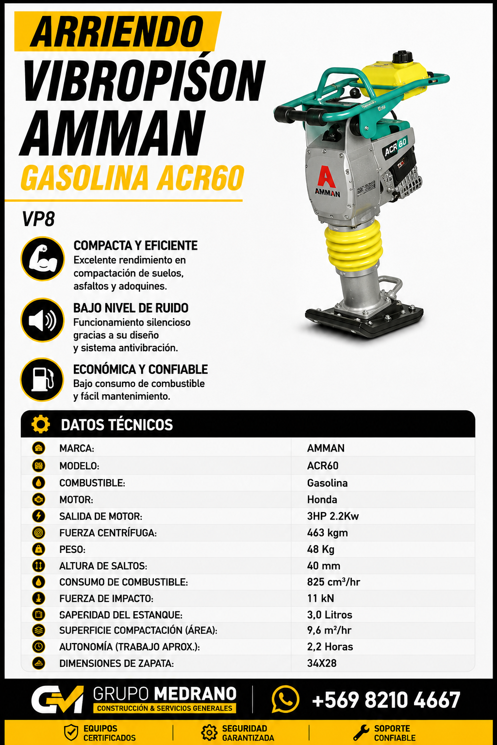 Vibropisón Amman ACR60