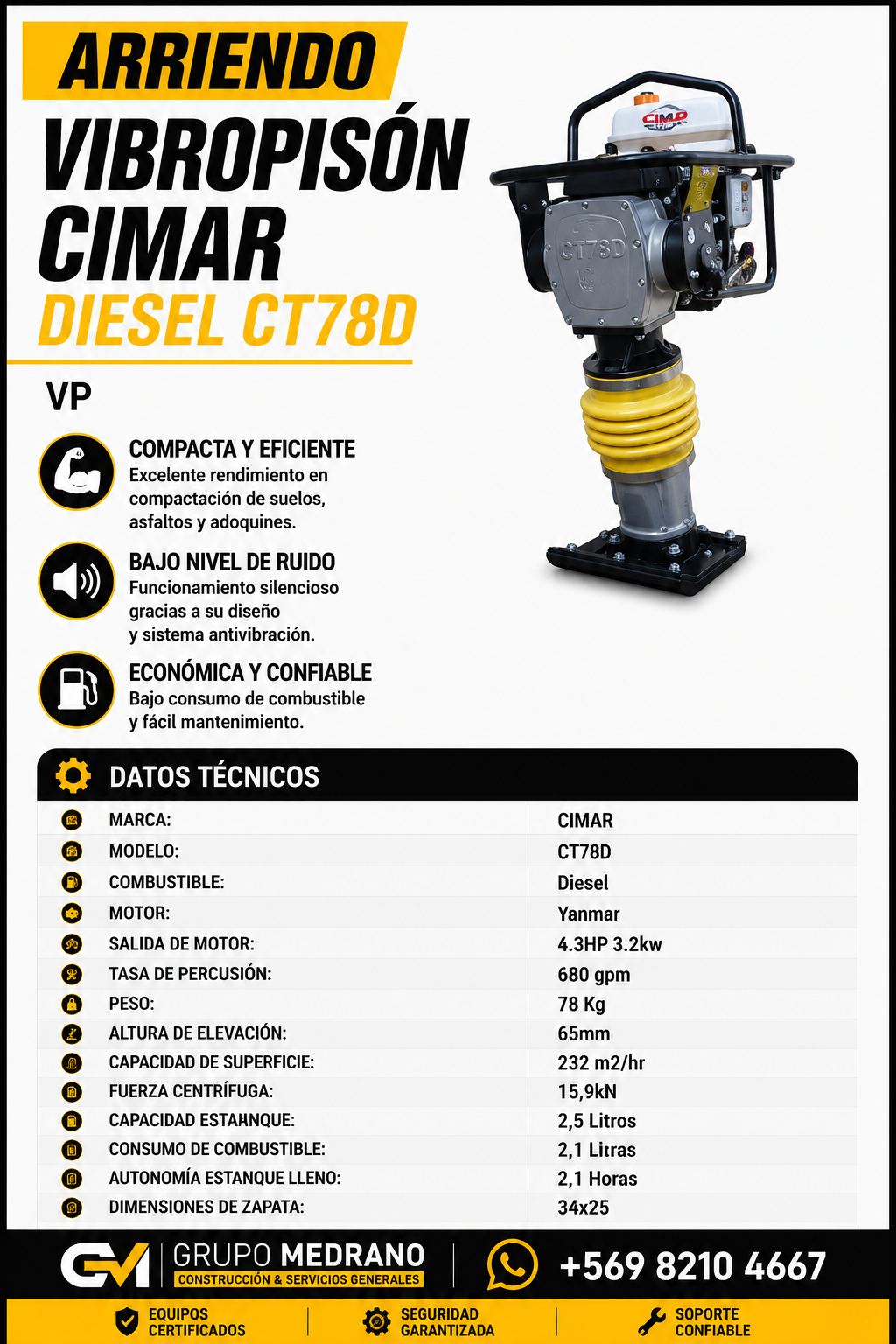 Vibropisón Cimar CT78D